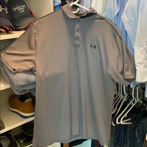 Grey Under Armour heat gear polo